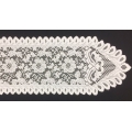 Floral Lace Table Runner Ivory 18" x 96"